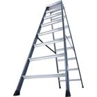 Kép 3/9 - Krause - Monto SePro D két oldalon járható lépcsőfokos állólétra, eloxált 2x8 fokos (félprofi) - 125859