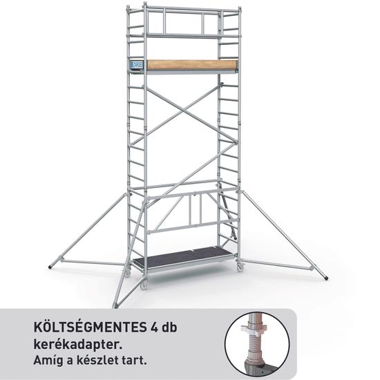 Zarges - PaxTower 1T Gurulóállvány 5,55m - 53514 (AJÁNDÉK KERÉKADAPTERREL!)