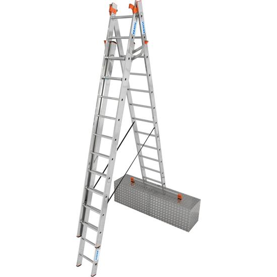 Krause - Monto Tribilo létrafokos sokcélú létra 3x12 fokos lépcsőfunkcióval    (félprofi) - 129789